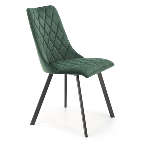 Pikowane zielone krzeslo Zoxe