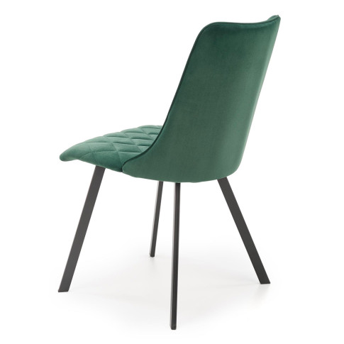 Zielone krzeslo pikowane Zoxe