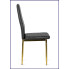 Czarne pikowane krzesło z ekoskóry Etro