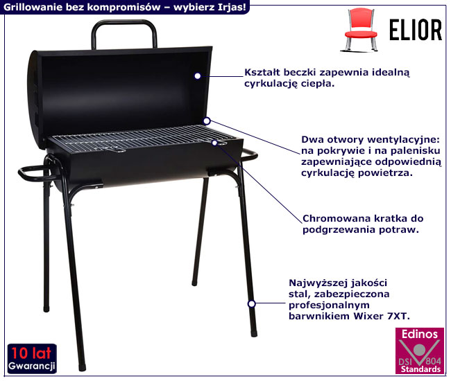 Klasyczny grill beczkowy Petty