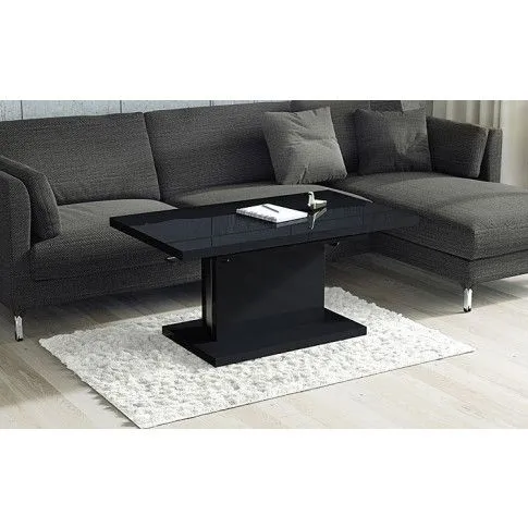 Zdjęcie rozkładany ławostół czarny połysk Chrom | Edinos.pl