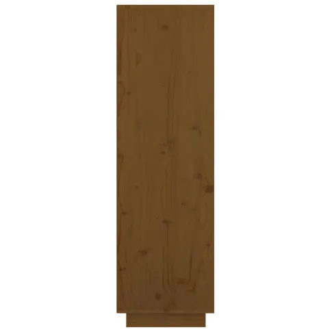 Regał z litego drewna z szafkami miodowy brąz Ovos 4X