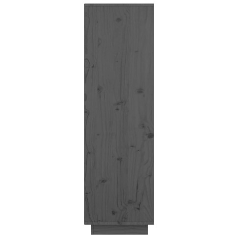 Szary drewniany regał z szafkami w stylu skandynawskim Ovos 4X