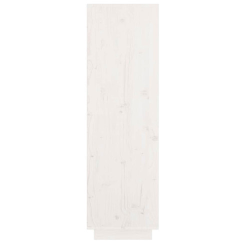 Biały drewniany regał na książki z 3 szafkami Ovos 4X