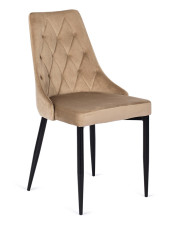 Beżowe eleganckie pikowane krzesło - Ziso