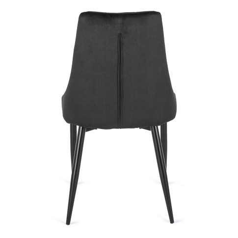 Czarne tapicerowane krzesło Ziso
