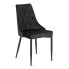 Czarne nowoczesne welurowe krzesło - Ziso