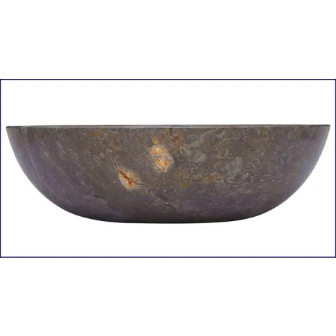 Okrągła marmurowa umywalka Wibso kolor szary1