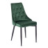 Zielone welurowe pikowane krzesło Ziso