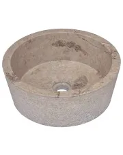 Szara nablatowa umywalka z marmuru - Dejkos