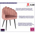 Różowe krzesło fotelowe Azmo