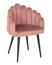 Różowe krzesło fotelowe muszelka - Azmo