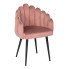 Różowe krzesło fotelowe muszelka - Azmo