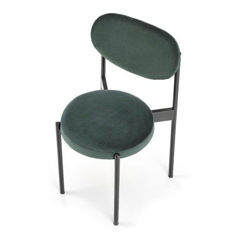 Welurowe zielone krzeslo Arno
