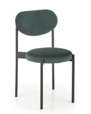 Zielone tapicerowane welurem krzesło - Arno w sklepie Edinos.pl