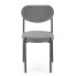 Szare nowoczesne krzesło welurowe Arno