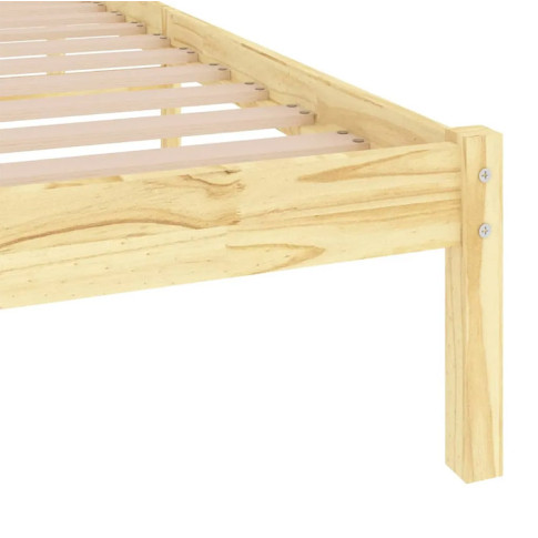Rama naturalnego drewnianego łóżka Vilmo 3X