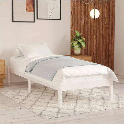 Aranżacja z białym drewnianym łóżkiem 90x200 Vilmo 3X