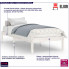 Drewniane łóżko białe 90x200 Vilmo 3X