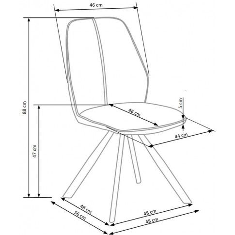 Szczegółowe zdjęcie nr 5 produktu Krzesło nowoczesne - Hektor