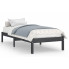 Szare jednoosobowe łóżko z drewna 90x200 cm - Vilmo 3X