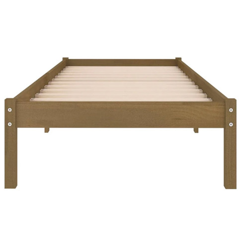 Łóżko drewniane brązowe 90x200 Vilmo 3X