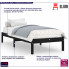 Drewniane łóżko czarne 90x200 Vilmo 3X
