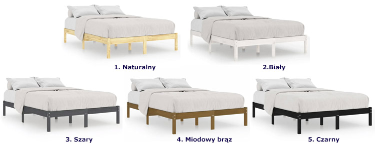 kolory drewnianego łóżka 120x200 Vilmo 4X