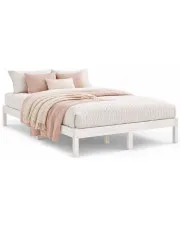 Białe drewniane łóżko 120x200 cm - Selvis 4X w sklepie Edinos.pl