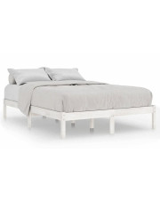 Białe nowoczesne drewniane łóżko 120x200 cm - Vilmo 4X w sklepie Edinos.pl