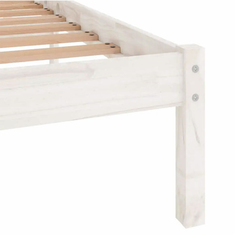 Rama białego drewnianego łóżka Vilmo 4X