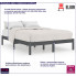 Drewniane łóżko szare 120x200 Vilmo 4X