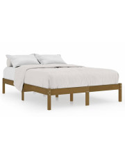 Drewniane łóżko w kolorze miodowy brąz 120x200 cm - Vilmo 4X w sklepie Edinos.pl