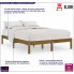 Drewniane łóżko miodowy brąz 120x200 Vilmo 4X