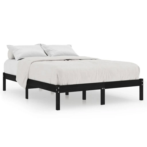 Czarne sosnowe łóżko 120x200 Vilmo 4X