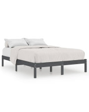 Szare podwójne łóżko z drewna 140x200 cm - Vilmo 5X w sklepie Edinos.pl
