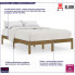 Drewniane łóżko miodowy brąz 140x200 Vilmo 5X