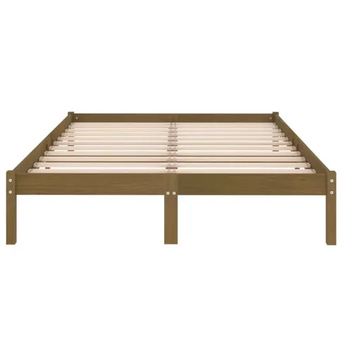 Łóżko drewniane brązowe 140x200 Vilmo 5X