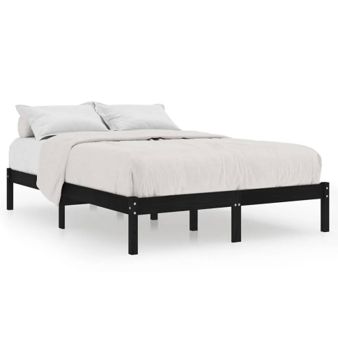 Czarne sosnowe łóżko 140x200 Vilmo 5X