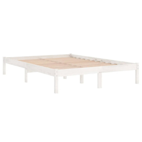 Białe drewniane łóżko 160x200 Vilmo 6X