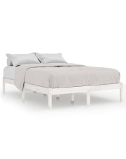 Białe małżeńskie łóżko z drewna 160x200 cm - Vilmo 6X w sklepie Edinos.pl