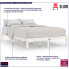 Drewniane łóżko w kolorze bieli 160x200 Vilmo 6X