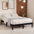 Aranżacja z czarnym drewnianym łóżkiem 160x200 Vilmo 6X