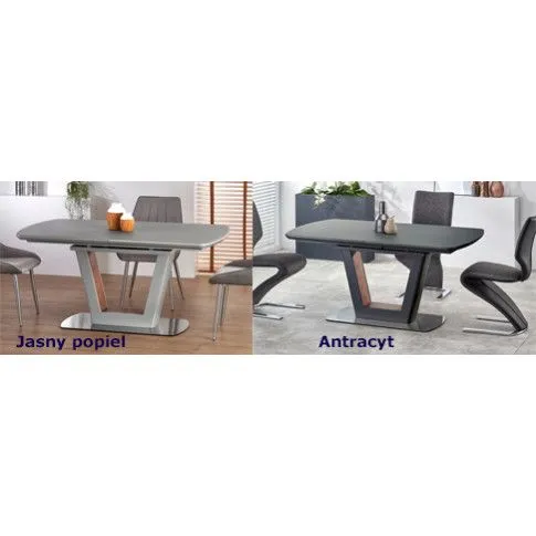 Szczegółowe zdjęcie nr 4 produktu Antracytowy stół rozkładany - Ilmila