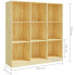Wymiary drewnianego regału półki na książki Ejos 5X naturalny