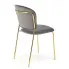 Szare pikowane krzesło Edsel