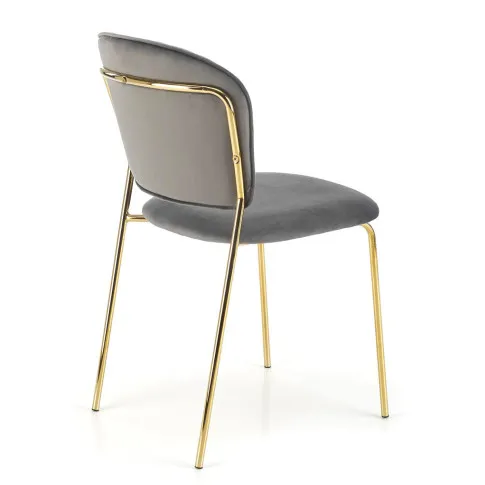 Szare pikowane krzesło Edsel