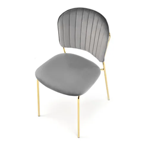 Szare krzesło glamour Edsel