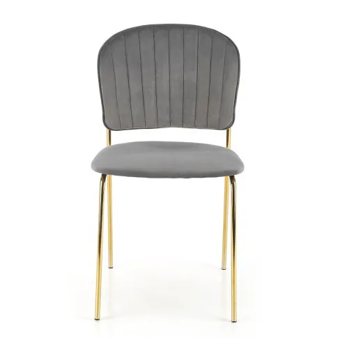 Szarekrzesło z pikowanym oparciem Edsel