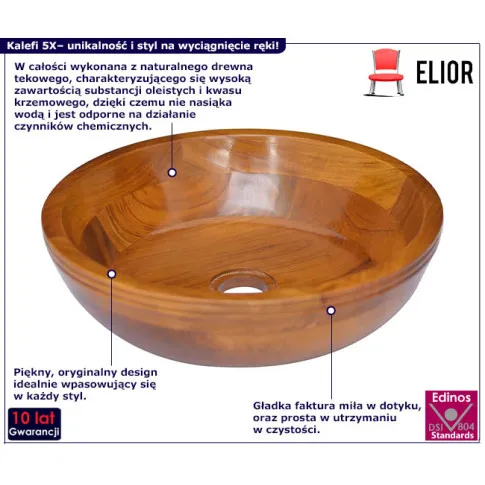 Oryginalna umywalka nablatowa Kalefi 5X